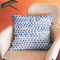 thumbnail image 5 of Polka Dot Pillow Covers Set of 2 Sky Blue Cream Throw Pillows 20x20 in Outdoor Boho Design Brush Strokes Decorative Pillowcase Square Cushion Cover Linen Pillow Case for Home Sofa Couch Bed, 5 of 6