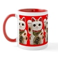 thumbnail image 2 of CafePress - Cute Maneki Neko (Lucky Cat) Mug Mug - 11 oz Ceramic Mug - Novelty Coffee Tea Cup, 2 of 6