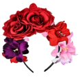 thumbnail image 2 of Womens Mexican Simulated Rose Flower Crown Headband, 2 of 4