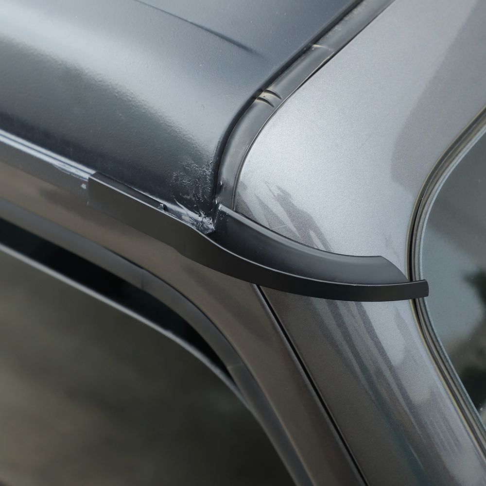DAMAIJOY Top Roof Water Rain Gutter Extension Accessories for Jeep for Gladiator 2020-2021 for Wrangler 2018-2021 Black TRWRGEFJWJJ2A