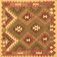 thumbnail image 1 of Ahgly Company Indoor Square Southwestern Brown Country Area Rugs, 7' Square, 1 of 4