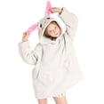 thumbnail image 4 of Sudadera de franela multifuncional, manta de televisión, ropa de descanso con capucha para niños, pijamas gruesos y cálidos, 4 of 6