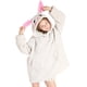 thumbnail image 2 of Sudadera de franela multifuncional, manta de televisión, ropa de descanso con capucha para niños, pijamas gruesos y cálidos, 2 of 6
