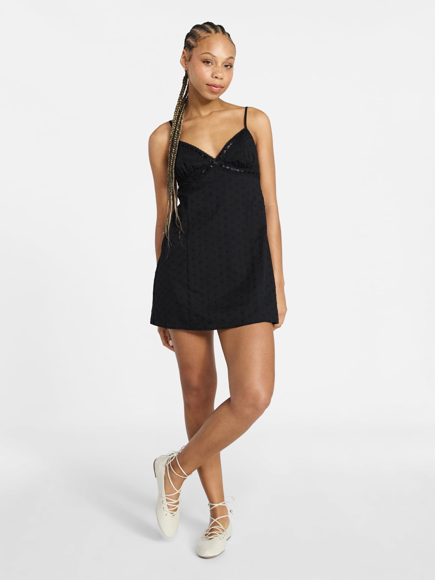 No Boundaries Cotton A Line Mini Dress, Women's XXS-XXL