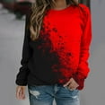 thumbnail image 2 of Dyegold Womens Hall-oween Sweatshirt Ladies Plain Crewneck Sweatshirt Hall-oween Cloth Work Office Fleece ​Christmas Hall-oween Sweaters For Women ​My Orders, 2 of 5