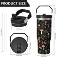 thumbnail image 4 of 30 Oz Tumbler Retro Colored Mushrooms Tumbler with Lid and Straw, Birthday Gift Cup for Friend Women Men Coffee Travel Mug Thanksgiving Day Halloween Christmas Gift Water Bottle, 4 of 7