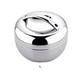 thumbnail image 2 of Bewildely Caja Bento portátil de acero inoxidable segura para almacenamiento conveniente para almuerzos en marcha ligera Cocina y Comedor plata 1L, 2 of 6