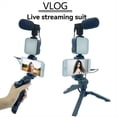 thumbnail image 4 of Kit de Trípode para Teléfono Móvil con Micrófono, Kit de Creación de Vídeos Vlog con Relleno LED para Grabación en , Estudio de Selfies B, 4 of 5