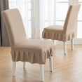 thumbnail image 3 of 2Pcs Chair Covers for Dining Room Chair Covers With Skirt Dining Chair Covers Stretch Kitchen Chair Covers, 3 of 5