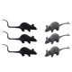thumbnail image 1 of 6 PCS Nuevo modelo de simulación peculiar modelo realista Terror de terror Figuras de ratón Pequeño ratón falso Toy Toy Kids 'Jueces de juguete Halloween Joke (Black and Grey Mixed), 1 of 5