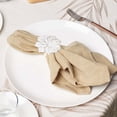 thumbnail image 4 of 12PCS Napkin Rings w/ Hollow Out Flower Napkin Holder Adornmen Stainless Steel, 4 of 15
