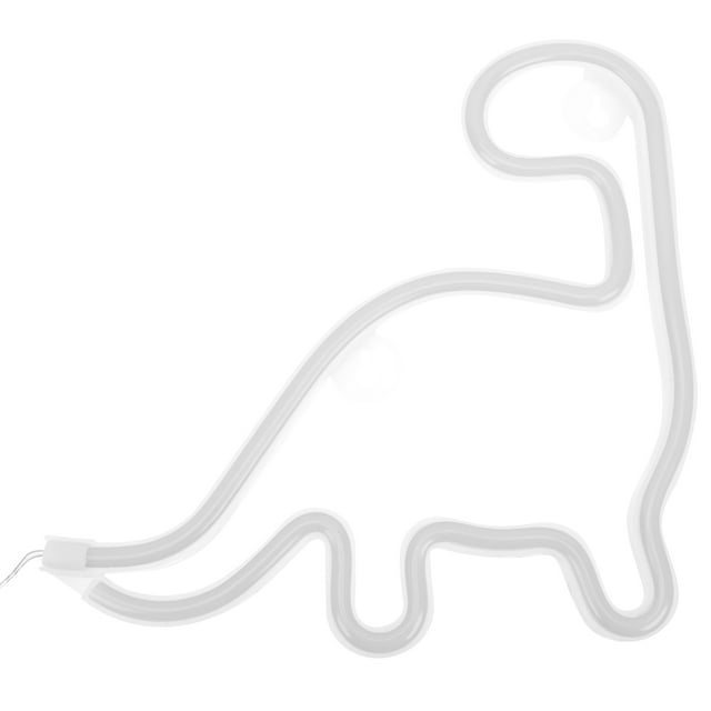 1Set Conduit Dinosaure Signe Lampe Néon Décoratif Maison Lumière Ornent Blanc