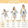 thumbnail image 4 of FORMRS Wearable Blanket Hoodie with Sleeves for Kids Cozy Flannel Sweatshirt, Playful Forest, 4 of 7