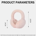 thumbnail image 2 of Orejeras plegables para mujer, orejeras mullidas para clima frío, diadema cálida para invierno, lindos calentadores de orejas holgados, 2 of 5