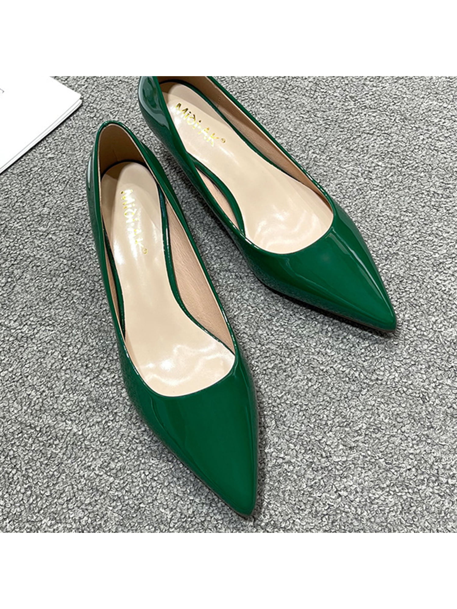 Buy Sherrif Shoes Womens Green Color Embellished Heels Online