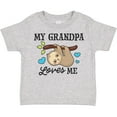 thumbnail image 3 of Inktastic My Grandpa Loves Me with Sloth and Hearts Boys or Girls Toddler T-Shirt, 3 of 5