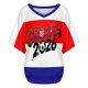thumbnail image 4 of Women's Football Graphic T-Shirt, Soccer Fans V-Neck Short Sleeve T-Shirt with Print, Soft Lightweight Soccer Apparel Shows Player Number for Soccer Tournament 2026 Royal Blue Size: XL, 4 of 5