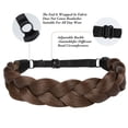 thumbnail image 2 of Nvzi Diadema trenzada de cabello sintético, estilo clásico, con mechones anchos, ideal para bodas, con trenzas esponjosas y desordenadas. Accesorio de belleza para mujer, color gris., 2 of 3