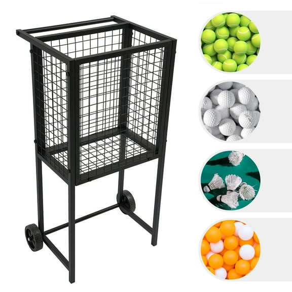 TFCFL Tennis Ball Cart Outdoor Sports Equipment Tennis Badminton Ball Collection Storage Cart Trolley