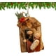 thumbnail image 1 of Jesús Fue Colgado Conjunto de adornos navideños de madera hechos a mano con escena de la Sagrada Familia (San JASKFLY, 1 of 2