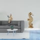 thumbnail image 2 of Figuras de payasos,Estatua de payaso,escultura,adorno de mesa,Colección de estatuillas de payasos adorables,Estatua de resina,Estatua de resina dorada para decoración del hogar, 2 of 8