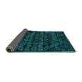 thumbnail image 2 of Ahgly Company Indoor Round Abstract Turquoise Blue Modern Area Rugs, 7' Round, 2 of 4