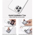 thumbnail image 4 of [6 Pack] IBAOLE Camera Lens Protector Compatible with iPhone 12 Pro Max 6.7 inch, [Installation Tray] Aluminum Alloy Tempered IBAOLE Camera Circle Cover (Silver) Silver, 4 of 6