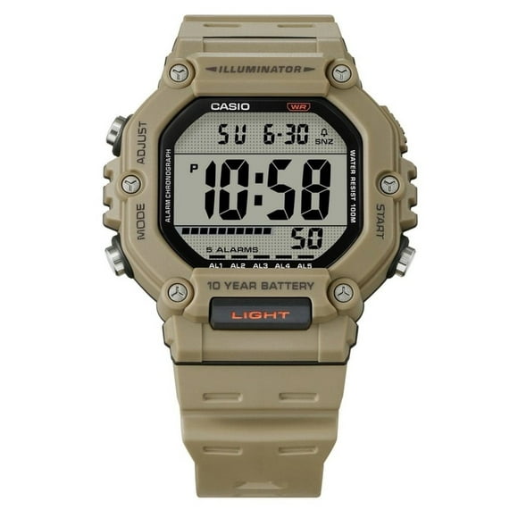 Casio Digital Resin Strap Quartz AE-1600H-5AV 100M Men's Watch