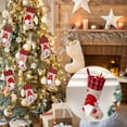 thumbnail image 4 of Christmas Stockings 4 Pack, 18 Inches Burlap Buffalo Plaid Stockings with Sweden Gnomes Family Christmas Stocking for Xmas Home Decor, Christmas Decorations, 4 of 6