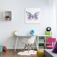 thumbnail image 4 of Stupell Industries Delicate Purple Butterfly Wings Pebbled Watercolor Effect Canvas Wall Art, 30 x 30, Design by Leah Straatsma, 4 of 5