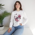 thumbnail image 3 of Unisex Floral Love Sweatshirt, Love Floral Sweatshirt, Floral Butterfly Sweatshirt, 50/50 Cotton-Poly Valentine's Day Sweatshirt 05, 3 of 54