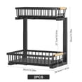 thumbnail image 2 of Organizador para Debajo del Fregadero, 2 Paquetes de 2 Niveles para Debajo del Fregadero y Almacenamiento, Estante Organizador extraíble para gabinete, cajón Deslizante Metal para Cocina, 2 of 8