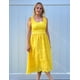 thumbnail image 5 of Vestido de verano GRACE KARIN bordado para vacaciones de verano en amarillo limón, 5 of 6