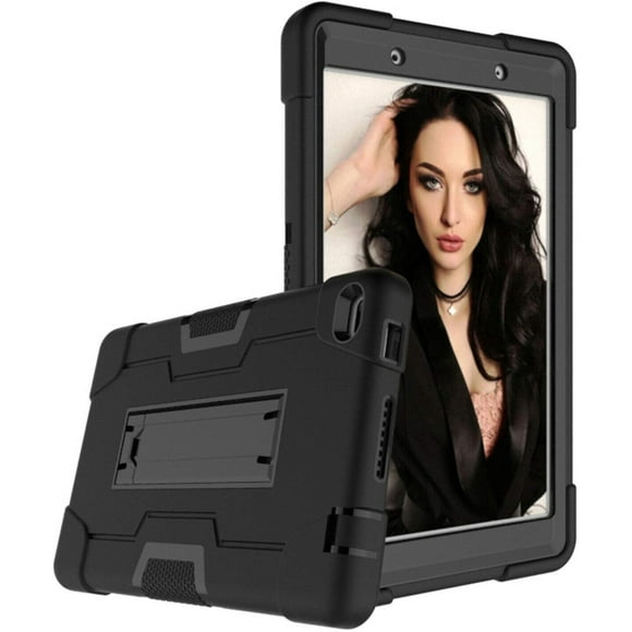 Mignova for Lenovo Tab E8/TB8304F 8.0 Inch Tablet Case,Heavy Duty Shockproof Hybrid Rugged Hard Armor Full Body Protective Case with Built-in Stand for Lenovo Tab E8/TB8304F 8.0 Inch(Black/Black)
