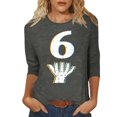 thumbnail image 1 of Birdeem Blouses Décontractées pour Femmes, Manches 3/4, Col Rond, Chandail, Haut Imprimé, Blouse Mode, 1 of 5