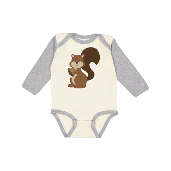 Inktastic Squirrel Boys or Girls Long Sleeve Baby Bodysuit