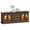 Dark Walnut, variant on Lacoo 63'' Vintage-Style TV Stand for TVs Up to 70'' with LED Lights and Outlets, Entertainment Center with Storage Cabinets and Drawers for Living Room, Dark Walnut