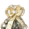 thumbnail image 1 of Christmas Tree Bow Decorations Topper Large Glitter Bow-Knot Christmas Tree Decorations Topper_Beige Gold, 1 of 7
