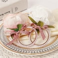 thumbnail image 5 of Artificial Rose Napkin Rings - Nordic style Buckles Holder - Romantic Table Decoration Wedding Valentine - Flower Napkinring Thanksgiving Napkin Rings Napkin Holders for Kitchen Cloth Napkins, 5 of 7