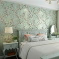thumbnail image 4 of Girlsshop 3D Floral Wall Stickers Warm Girl Bedroom Background Contact Paper,8804-Light green53cm*3m, 4 of 9
