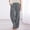 Gray, variant on TRUBKH Womens Linen Pants Pinstripe Pants Palazzo Pants Elastic Waist Summer Pants for Women Elastic Smock Waist Baggy Tapered Pants Women Casual Pants for Women Pull On Pants Beige L