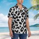 thumbnail image 3 of Balery Similar To Leopard Print Camisas hawaianas de manga corta para hombre, camisas playeras de corte holgado, camisas de vacaciones con botones,X-Large, 3 of 7