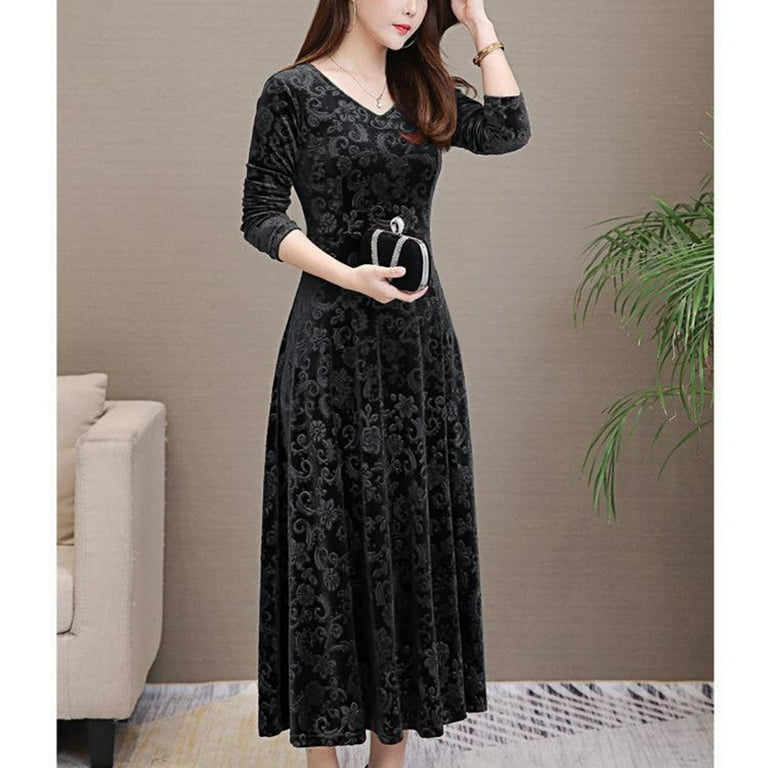 Zaldita Womens Vintage Retro Party Jacquard Dress A Line Swing Casual  Cocktail Formal Dresses Black 5/XXL - Walmart.com
