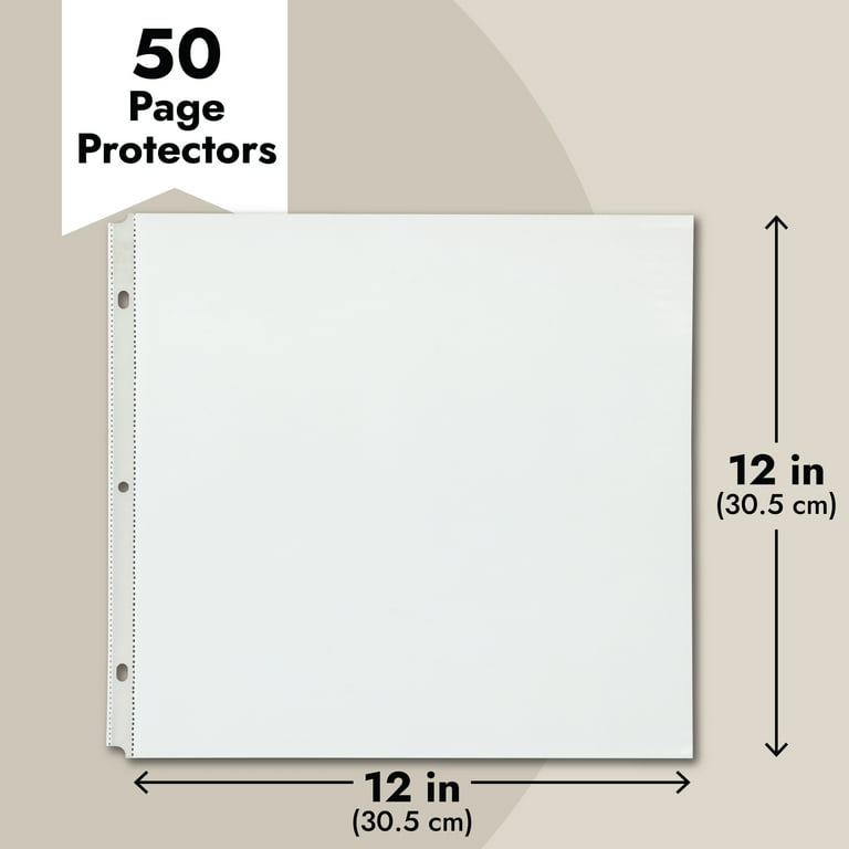 Universal 12 x 12 Pocket Page Protectors - 50 pack - Variety Pack