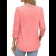 thumbnail image 4 of Blusas Elegantes e Informales con Mangas 3/4 y Botones para Mujer, Ideales para Vacaciones de Verano en la Playa. Rosa XL, 4 of 6