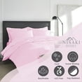 thumbnail image 4 of Nisaki Cotton Queen Duvet Cover Orchid Pink, 100% Long Staple Combed Cotton Comforter Cover Queen Size with Hidden Button Closure (Queen Quilt Bedding Set), 4 of 4