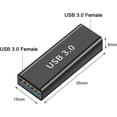 thumbnail image 2 of USB female to female adapter, 2-pack, USB 3.0 adapter extension., 2 of 4