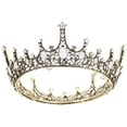 thumbnail image 1 of Miangastore Golden Alloy Crystal Wedding Tiara with Rhinestones for Women Chic and Durable Design Fits Various Occasions 6 Inches, 1 of 9