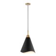 thumbnail image 2 of 60/7473-Nuvo Lighting-Tango - 1 Light Medium Pendant In Mid-Century Modern Style-18.38 Inches Tall and 12 Inches Wide-Matte Black/Burnished Brass, 2 of 4
