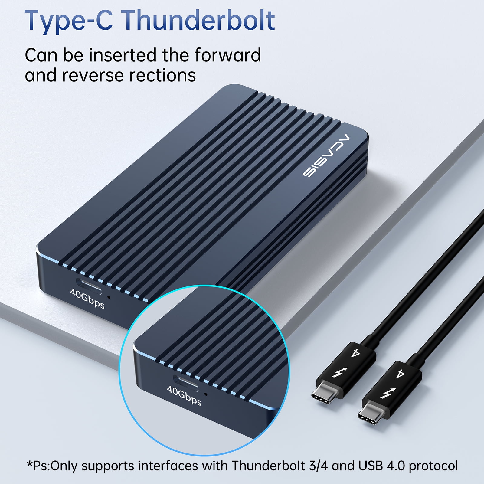 ACASIS 40Gbps Thunderbolt M.2 SSD Enclosure ,Compatible with